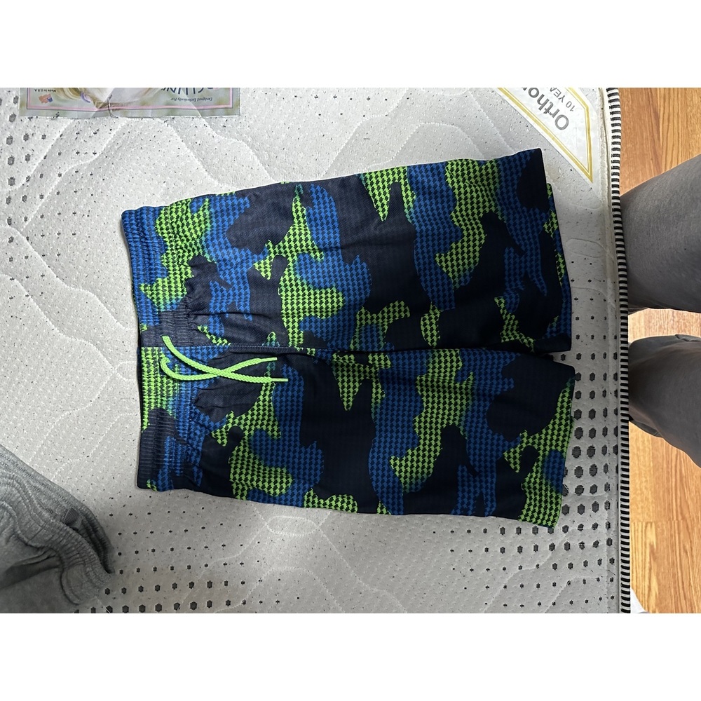 Green print Boys Swim Trunks